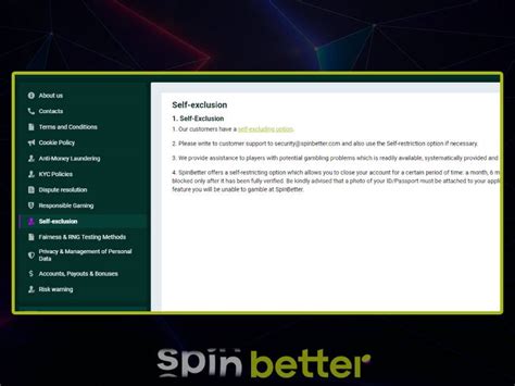 SpinBetter registration .